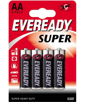 Батарейки EVEREADY SUPER R6 типа AA  - 4 шт., Energizer