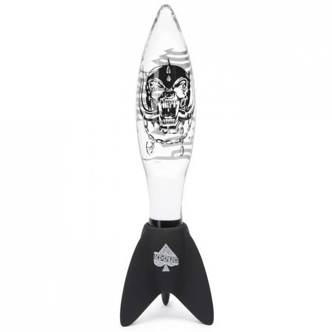Прозрачная анальная пробка Motorhead Bomber Clear&Black Glass - 17,8 см., Motorhead