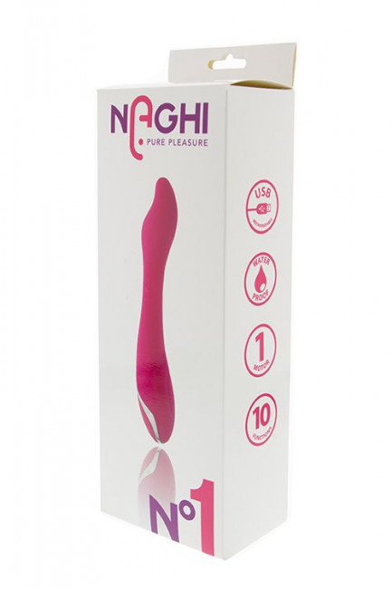 Розовый вибратор NAGHI NO.1 - 22 см., Tonga