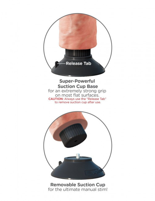 Двойной телесный вибратор со съемной присоской Double Vibrating Double Penetrator - 20,3 см., Pipedream
