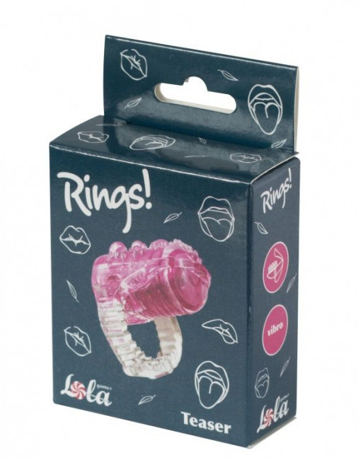 Розовая насадка на язык Rings Teaser, Lola toys Розовая насадка на язык Rings Teaser, Lola toys
