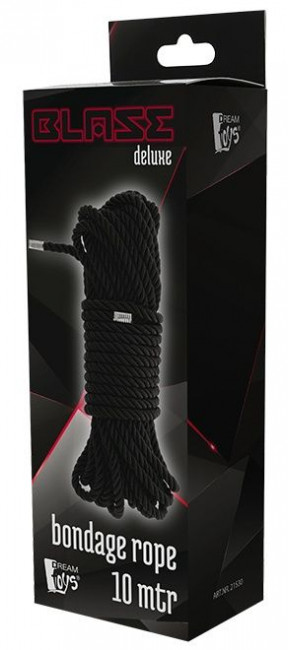 Черная веревка для бондажа BONDAGE ROPE - 10 м. Черная веревка для бондажа BONDAGE ROPE - 10 м.