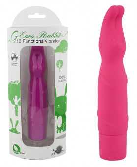 Розовый вибростимулятор-кролик G ears Rabbit - 17,5 см., Howells
