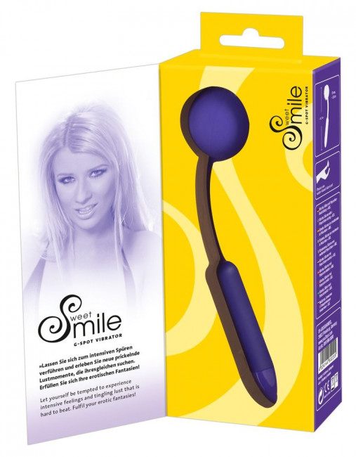 Фиолетовый вибратор для G-точки Smile G-Spot Vibrator - 16,7 см., Orion