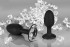 Чёрная анальная втулка с кристаллом Diamond Silicon Plug Large - 11 см.