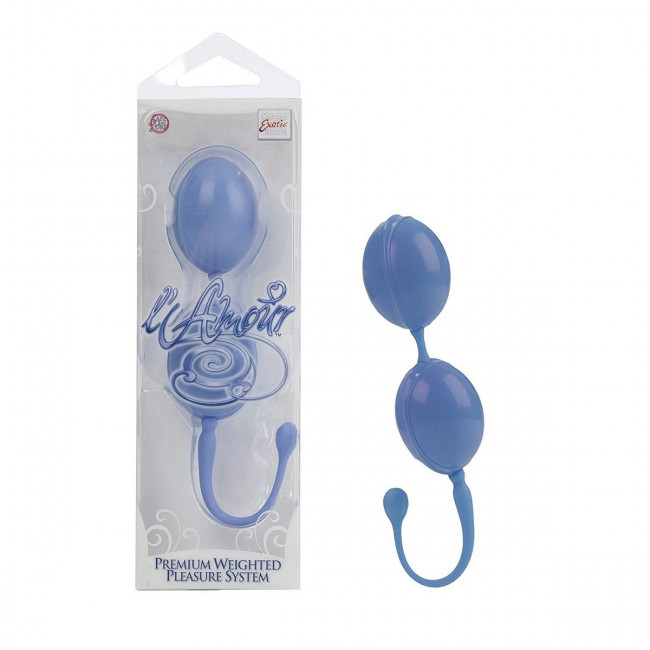 Голубые каплевидные вагинальные шарики L'amour Premium Weighted Pleasure System, California Exotic Novelties Голубые каплевидные вагинальные шарики L'amour Premium Weighted Pleasure System, California Exotic Novelties