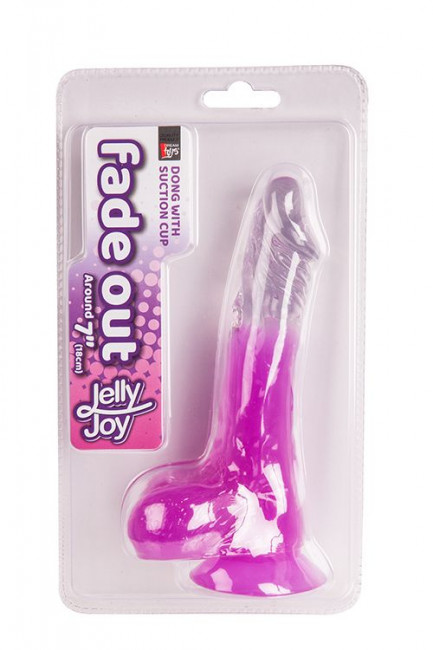Фиолетовый фаллоимитатор с прозрачным стволом и присоской - 17,8 см., Dream Toys