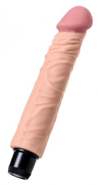 Телесный реалистичный мультискоростной вибратор - 22,5 см., A-toys