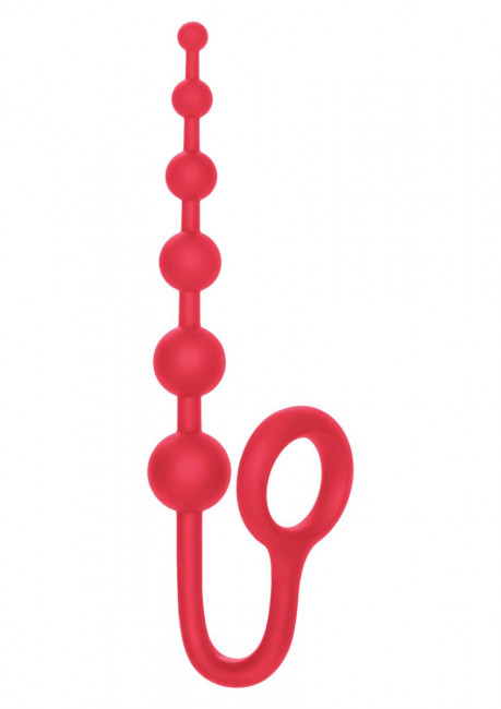 Красный анальный стимулятор COLT BUDDY BALLS - 18,5 см., California Exotic Novelties