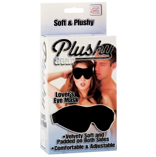 Черная маска на глаза PLUSHY GEAR, California Exotic Novelties Черная маска на глаза PLUSHY GEAR, California Exotic Novelties