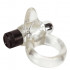 Прозрачное эрекционное кольцо VIBRO RING CLITORAL TONGUE CLEAR, Seven Creations
