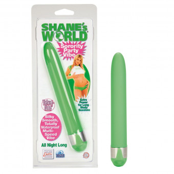 Салатовый вибратор Shanes World - 15,5 см., California Exotic Novelties