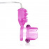 Розовое эрекционное кольцо с вибрацией и стимулятором клитора Hook It Up! Top Loading Beaded Cage Ring, California Exotic Novelties