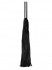 Чёрная плётка Leather Whip Metal Long - 49,5 см., Shots Media BV