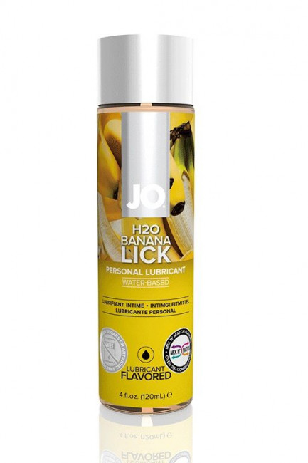 Лубрикант на водной основе с ароматом банана JO Flavored Banana Lick - 120 мл., System JO