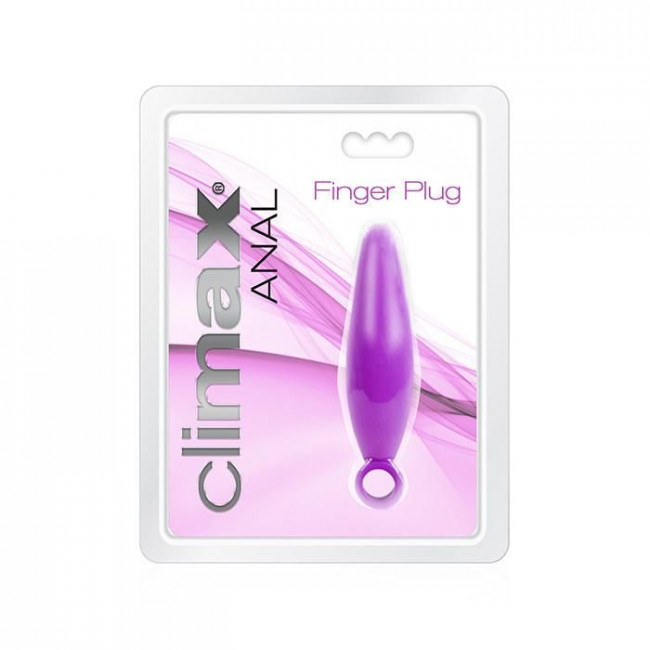 Фиолетовая анальная пробка Climax Anal Finger Plug - 10,5 см., Topco Sales