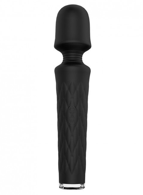 Чёрный перезаряжаемый жезловый вибратор JOYRUSH MASSAGER, Dream Toys