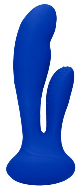 Синий вибратор G-Spot and Clitoral Vibrator Flair - 17,5 см., Shots Media BV