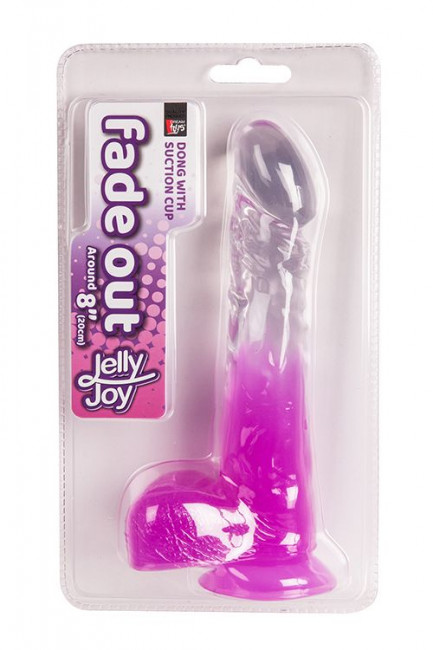 Фиолетовый фаллоимитатор с прозрачным стволом и присоской - 20 см., Dream Toys
