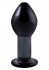 Большая темно-серая стеклянная анальная пробка CRYSTAL PLUG, NS Novelties