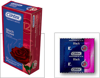 Презервативы CONTEX Black Rose, 12 шт., Contex Презервативы CONTEX Black Rose, 12 шт., Contex