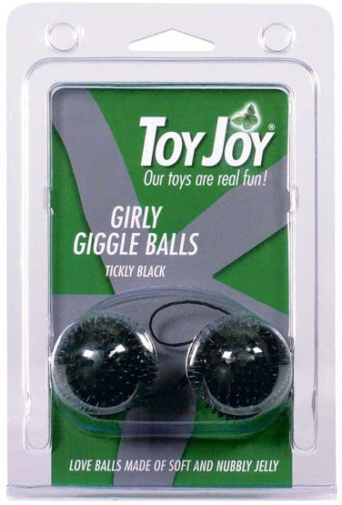 Чёрные вагинальные шарики-ёжики, Toy Joy