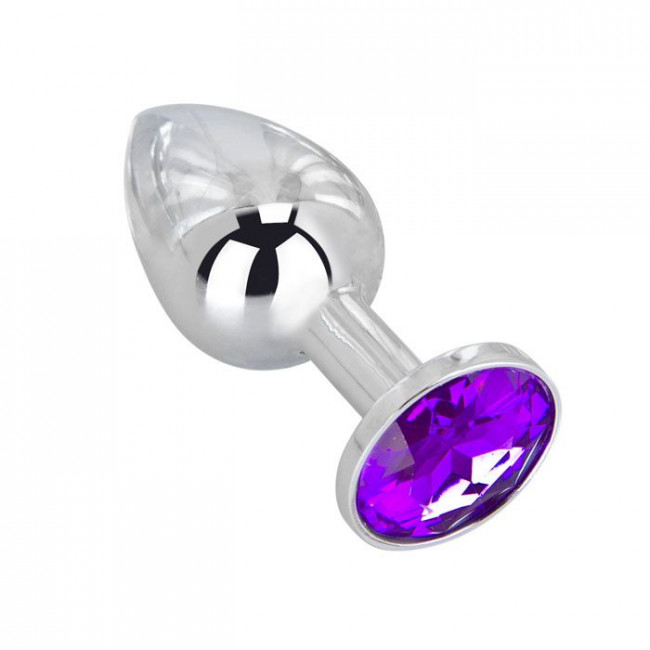 Мини-плаг из стали с фиолетовым кристаллом Violet Dream - 6,5 см., Erotic Fantasy Мини-плаг из стали с фиолетовым кристаллом Violet Dream - 6,5 см., Erotic Fantasy