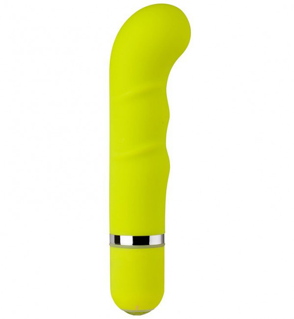 Зелёный мини-вибратор для G-массажа NEON PASSION VIBE GREEN - 11,4 см., Dream Toys