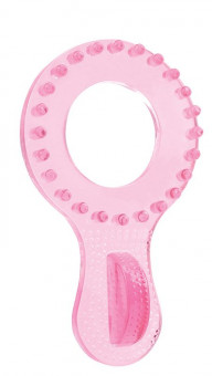 Розовое эрекционное кольцо SYNERGY CLIT BUMPER LOVE RING PINK, Seven Creations