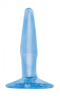 Маленькая голубая анальная пробка Mini Butt Plug - 10,8 см., Pipedream