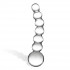 Изогнутный прозрачный стимулятор Beaded Dildo - 13 см., Glas