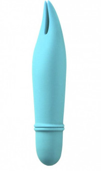 Голубой мини-вибратор Universe Teasing Ears - 12,5 см., Lola toys
