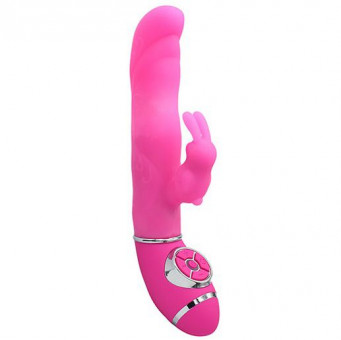 Розовый силиконовый вибратор типа babbit PURRFECT SILICONE 7INCH - 18 см., Dream Toys