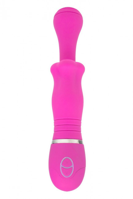 Розовый вибромассажёр с вращающейся головкой THE CHARLOTTE ROSE PINK INTERNAL ROTATION - 23 см., Closet Collection