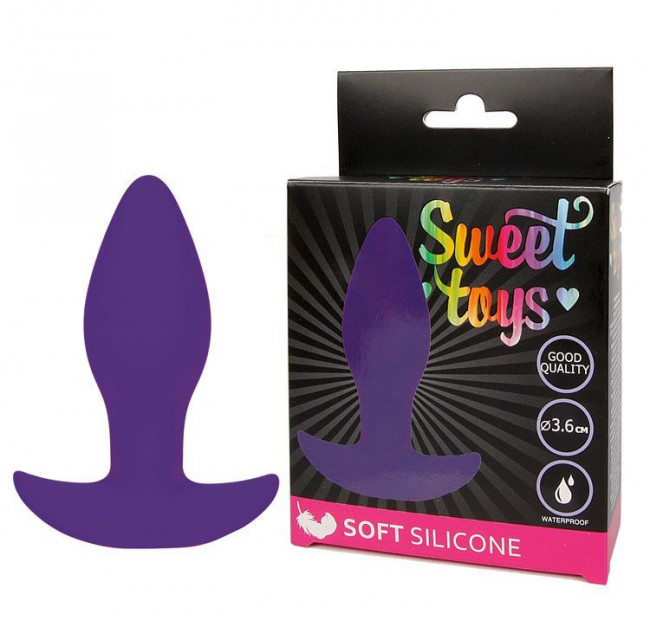 Фиолетовая анальная втулка Sweet Toys - 8,5 см., Bior toys