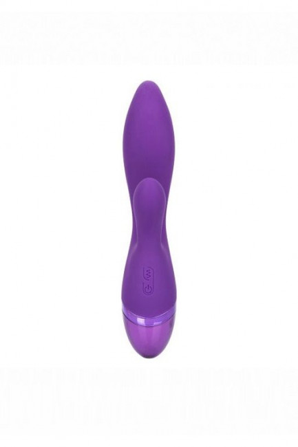Фиолетовый вибромассажер-кролик Aura Dual Lover - 20,25 см.