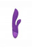 Фиолетовый вибромассажер-кролик Aura Dual Lover - 20,25 см.