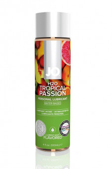Лубрикант на водной основе с ароматом тропических фруктов JO Flavored Tropical Passion - 120 мл., System JO