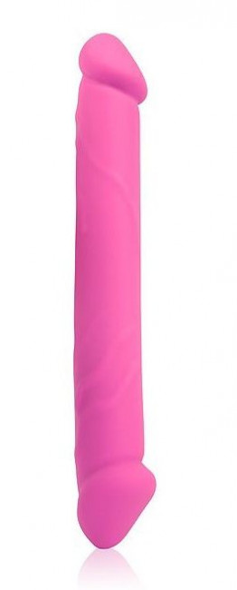 Двосторонний розовый фаллоимитатор Cosmo - 23 см., Bior toys
