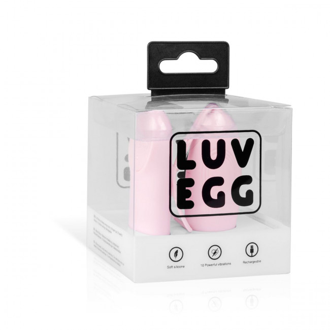 Нежно-розовое виброяйцо LUV EGG с пультом ДУ Нежно-розовое виброяйцо LUV EGG с пультом ДУ