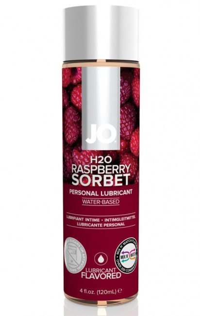 Лубрикант на водной основе с ароматом малины JO Flavored Raspberry Sorbet - 120 мл., System JO