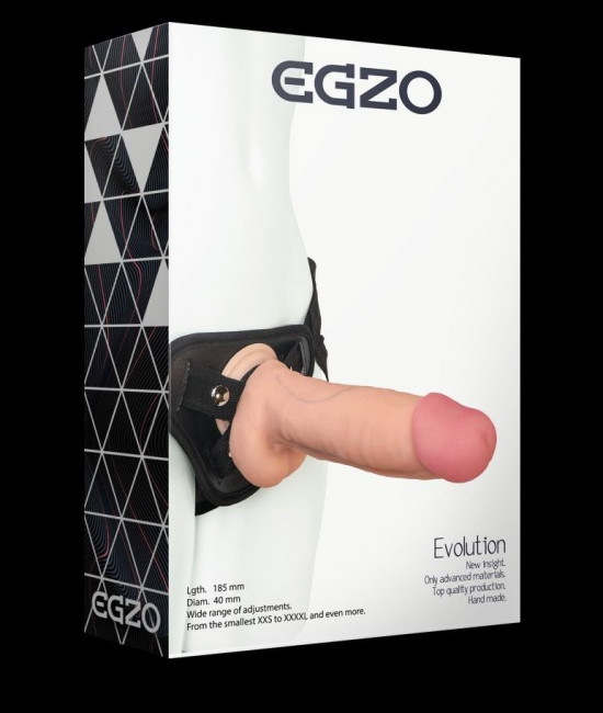 Страпон harness со съемной насадкой - 18,5 см., EGZO