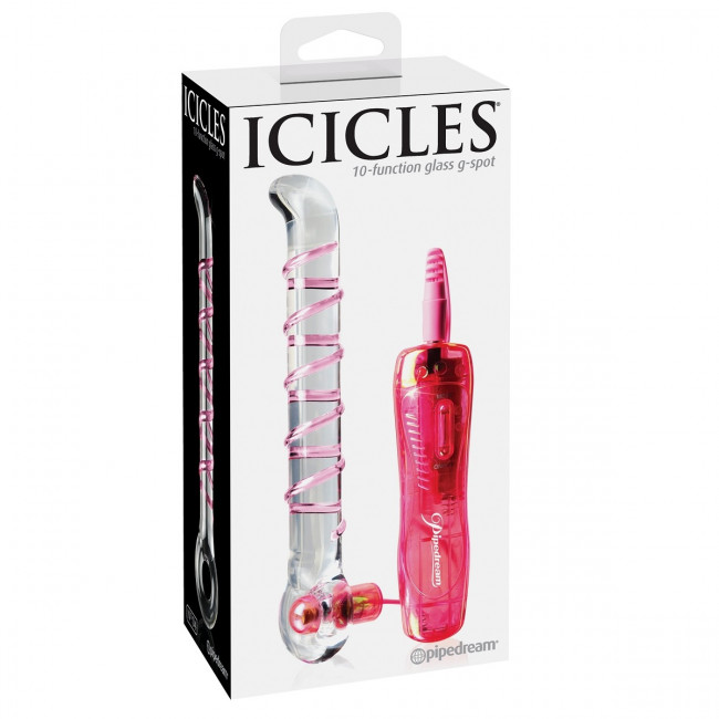 Стеклянный вибратор ICICLES № 4 - 17,8 см., Pipedream