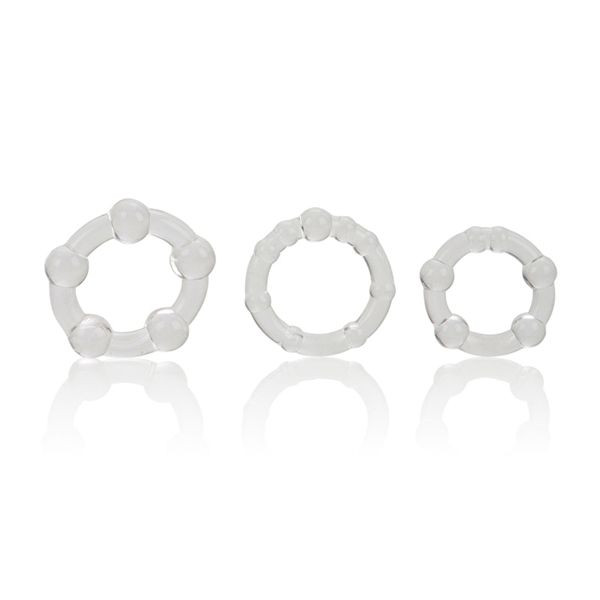 Набор из 3 прозрачных эрекционных колец различного диаметра Island Rings, California Exotic Novelties Набор из 3 прозрачных эрекционных колец различного диаметра Island Rings, California Exotic Novelties
