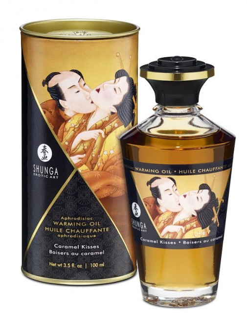 Массажное интимное масло с ароматом карамели - 100 мл., Shunga