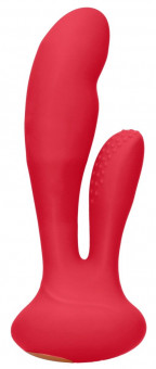 Красный вибратор G-Spot and Clitoral Vibrator Flair - 17,5 см., Shots Media BV