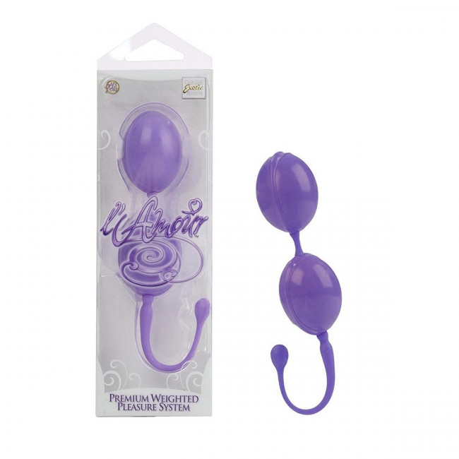 Фиолетовые каплевидные вагинальные шарики L'amour Premium Weighted Pleasure System, California Exotic Novelties Фиолетовые каплевидные вагинальные шарики L'amour Premium Weighted Pleasure System, California Exotic Novelties