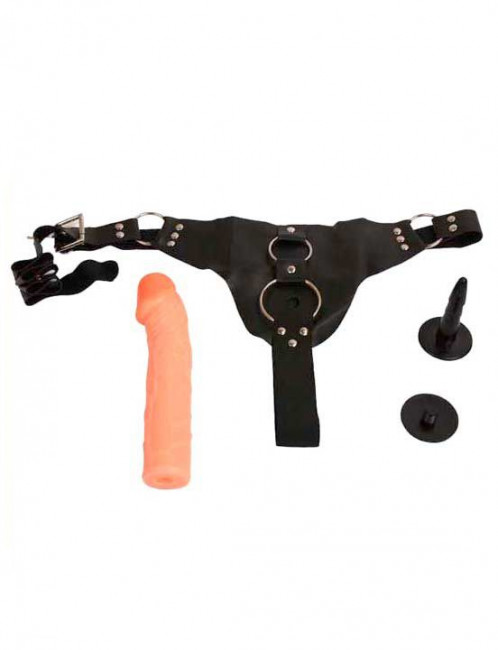 Женский телесный страпон Domina - 19,7 см., Eroticon