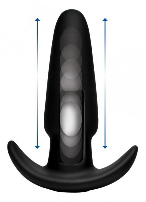 Черная анальная вибропробка Kinetic Thumping 7X Medium Anal Plug - 13,3 см. Черная анальная вибропробка Kinetic Thumping 7X Medium Anal Plug - 13,3 см.