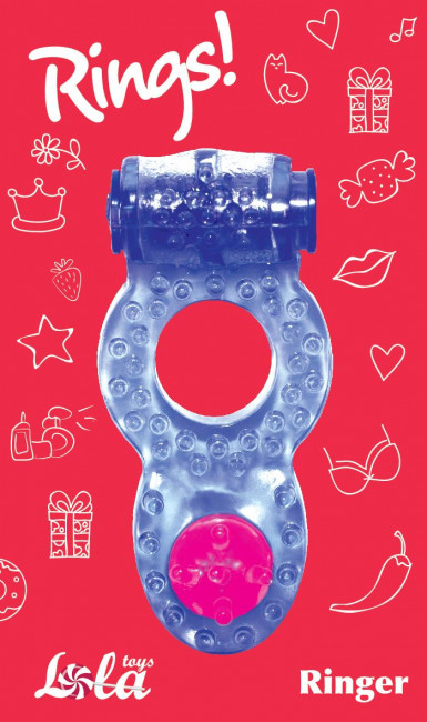 Фиолетовое эрекционное кольцо Rings Ringer, Lola toys